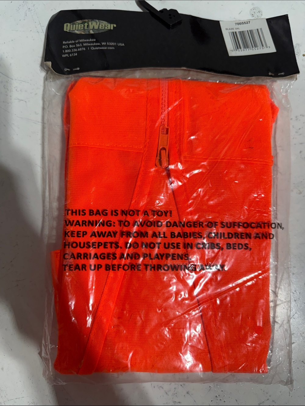 QuietWear Neon Safety Vest with Front Zipper